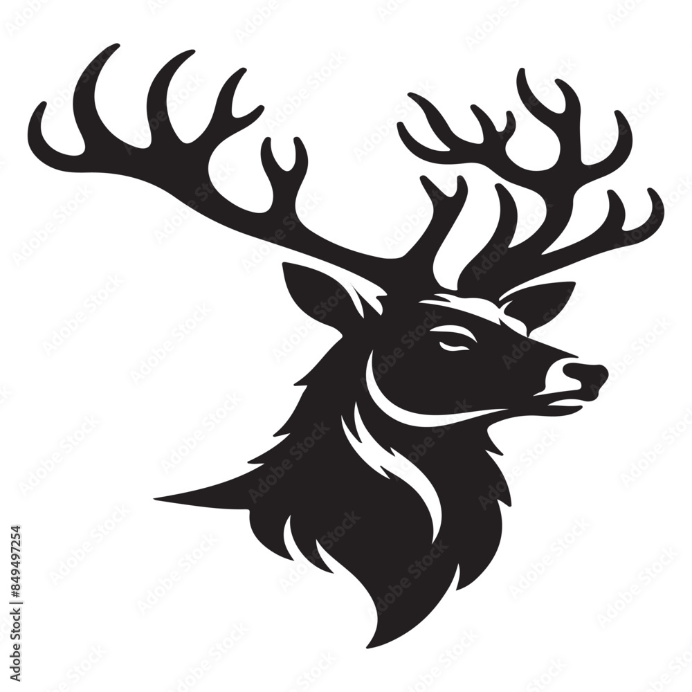 deer head silhouette deer head silhouette