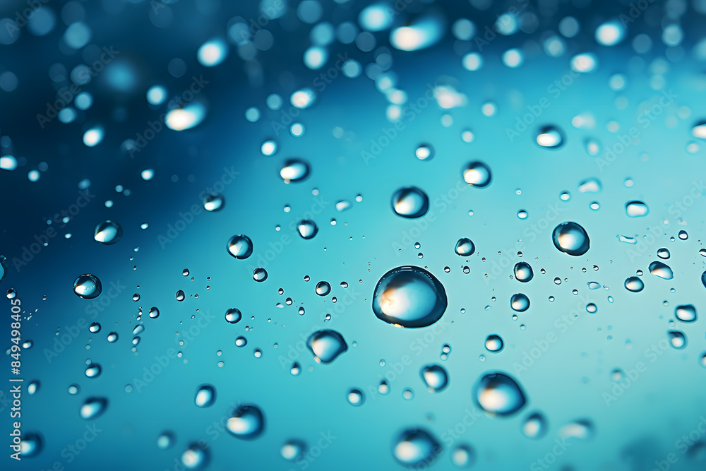 Blue water drops background Blue water drops background