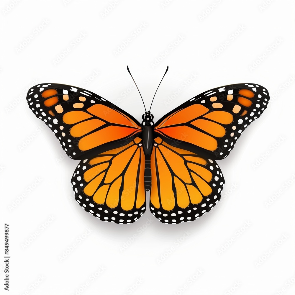 Beautiful colorful butterfly isolated over white background Beautiful colorful butterfly isolated over white background