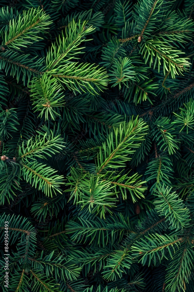 green pine tree leaves on dark background green pine tree leaves on dark background