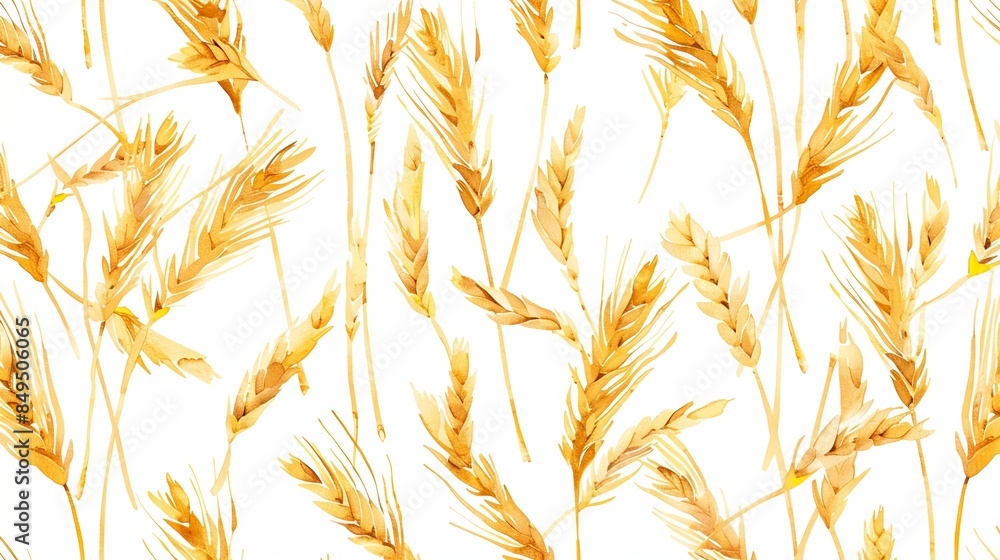 Vector illustration seamless tile of wheat ear Vector illustration seamless tile of wheat ear