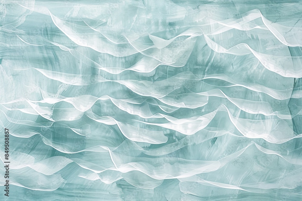 Tranquil Waves: Abstract Aquatic Textures in Soft Turquoise Tones Tranquil Waves: Abstract Aquatic Textures in Soft Turquoise Tones
