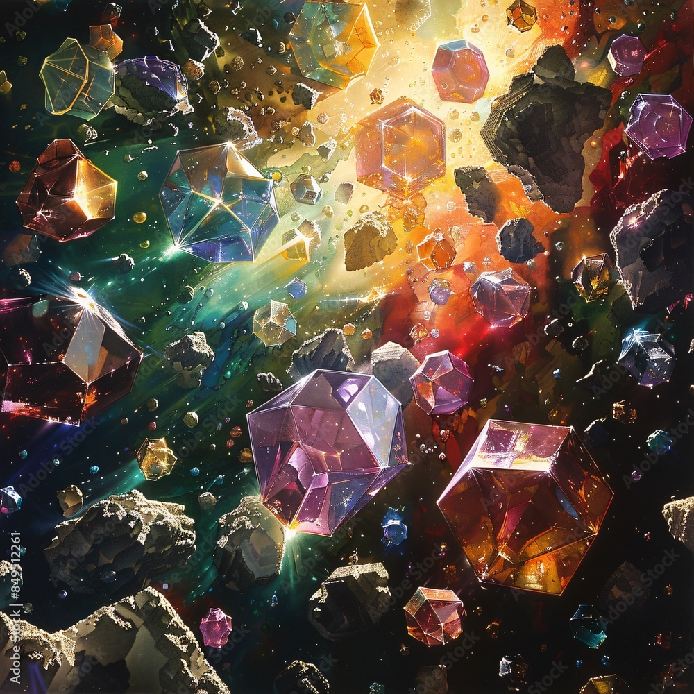 Rocks and crystals in cosmic setting Rocks and crystals in cosmic setting