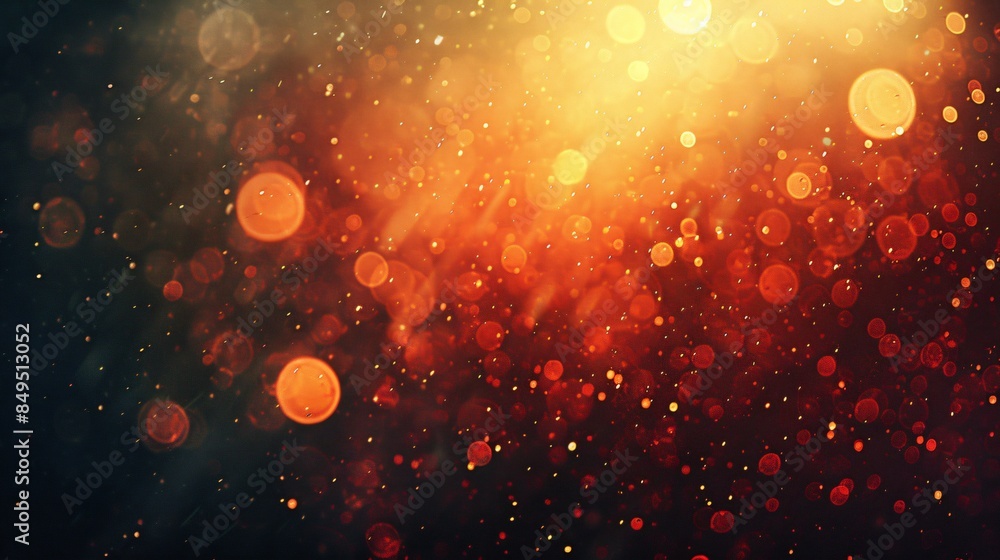 Fototapeta premium Close-up: red, yellow light with blur