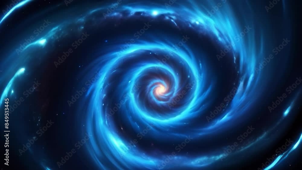 A blue spiral formation in the vast expanse of space, A celestial phenomenon like a supernova or black hole A blue spiral formation in the vast expanse of space, A celestial phenomenon like a supernova or black hole