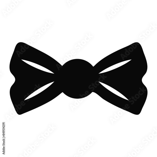 black bow isolated on white