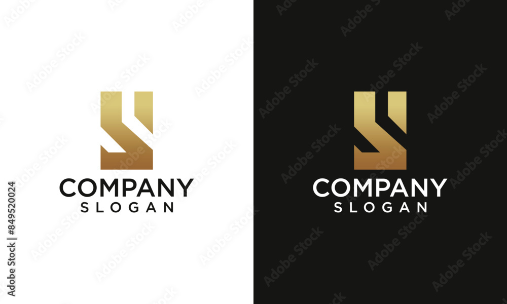 Letter S logo collection initial logo inspiration creative concept with gold gradient color Letter S logo collection initial logo inspiration creative concept with gold gradient color