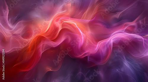 Vivid Abstract Chaos - Dynamic Colorful Waves in Fluid Motion for Art and Design Concepts photo