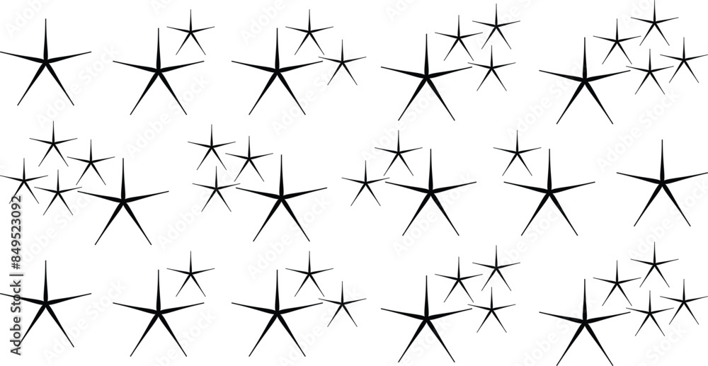 Set of sparkle star icons. Abstract sparkle icon, shine icon, clean icon, flash icon, star shape vector Set of sparkle star icons. Abstract sparkle icon, shine icon, clean icon, flash icon, star shape vector