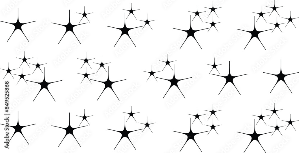Set of sparkle star icons. Abstract sparkle icon, shine icon, clean icon, flash icon, star shape vector Set of sparkle star icons. Abstract sparkle icon, shine icon, clean icon, flash icon, star shape vector