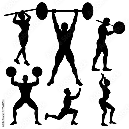 Weightlifting Fitness Gym Training Illustration