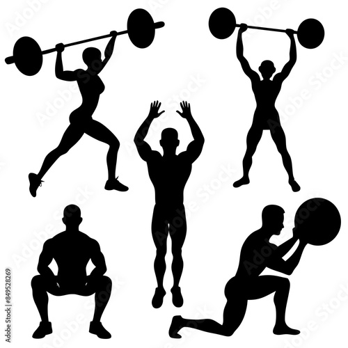 Weightlifting Fitness Gym Training group Illustration