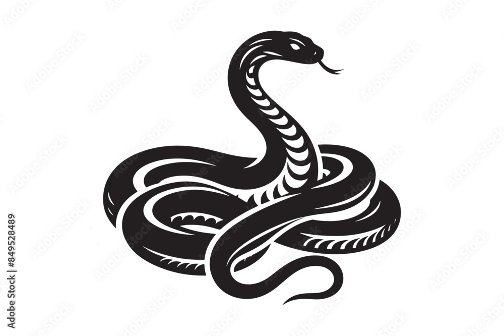 Naklejka premium Snake Silhouette Vector Illustration