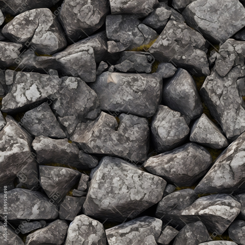 A close-up of a rough stone texture, natural and rugged, seamless pattern A close-up of a rough stone texture, natural and rugged, seamless pattern