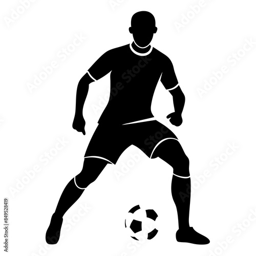 One football  player silhouette vector