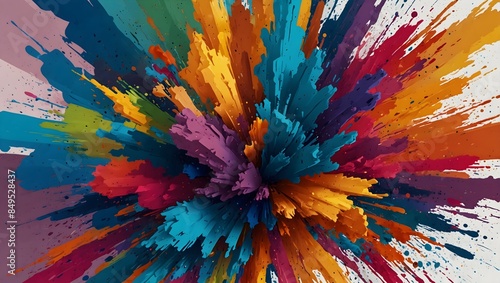Abstract Spectrum: Dynamic Colorful Explosion
