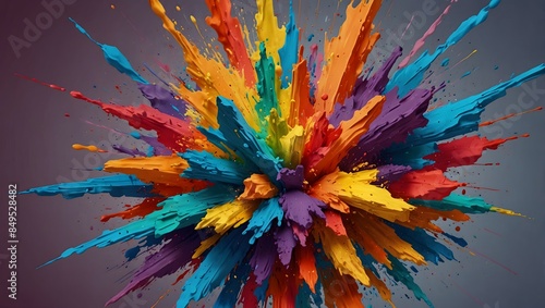 Spectrum Splash: Dynamic Abstract Painting