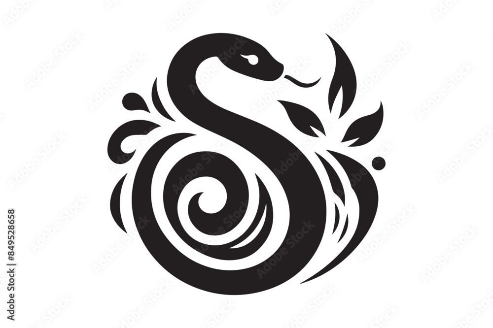 Snake Silhouette Vector Illustration Snake Silhouette Vector Illustration