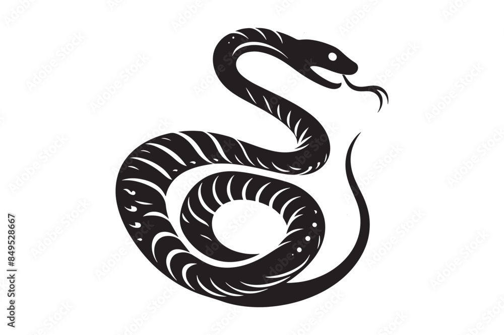 Snake Silhouette Vector Illustration Snake Silhouette Vector Illustration