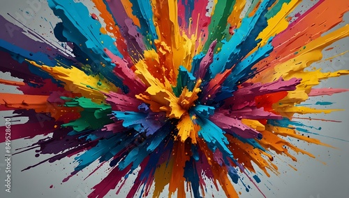 Spectrum Burst: A Celebration of Paint and Color