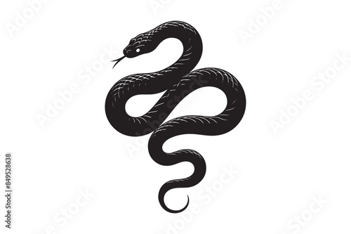 Snake Silhouette Vector Illustration