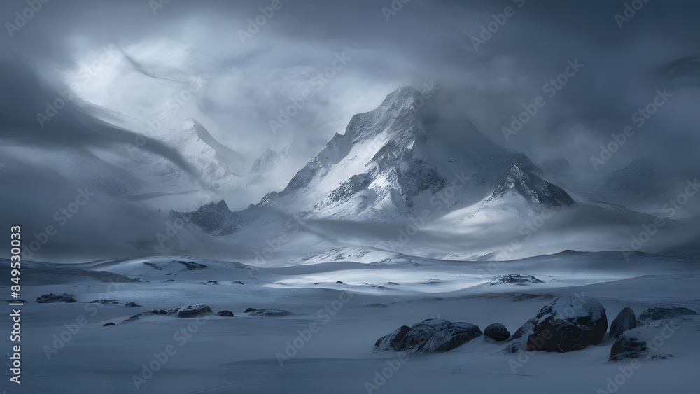 Windy snow-capped mountains Windy snow-capped mountains