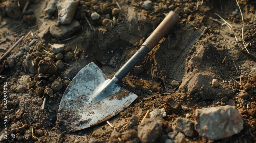 Fototapeta premium Creating a Farming Tool Called Spade Kassi Phora