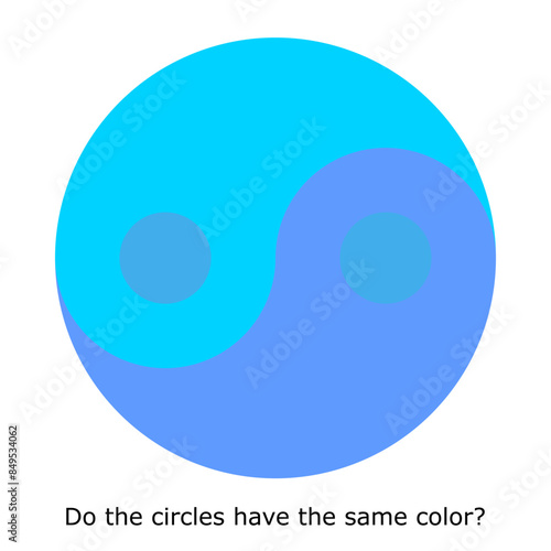 Optical illusion vector illustration. Puzzle. Brain teaser