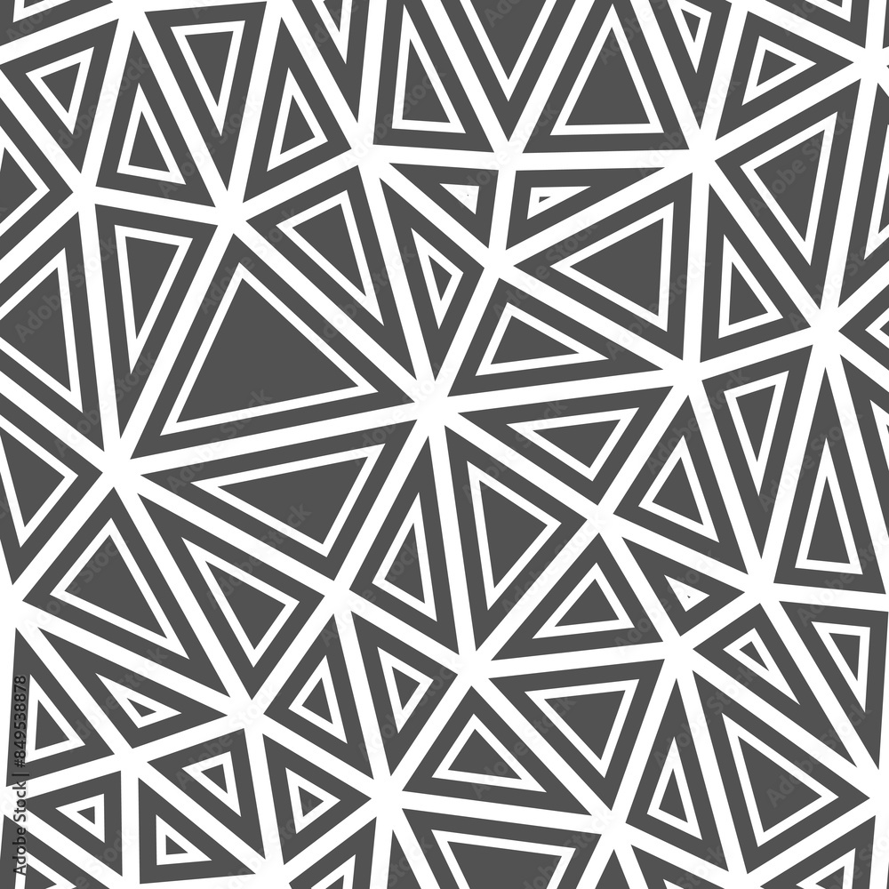 Abstract vector background. Large triangles size. Solid shapes in frames. Solid Color style. Repeatable pattern. Classy vector tiles. Gray Contrast. Seamless vector illustration. Abstract vector background. Large triangles size. Solid shapes in frames. Solid Color style. Repeatable pattern. Classy vector tiles. Gray Contrast. Seamless vector illustration.