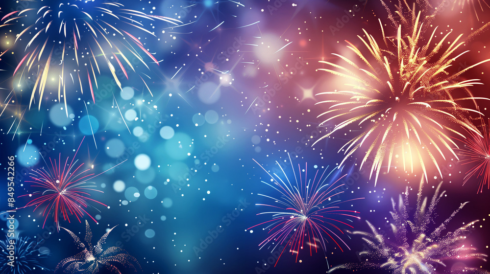 Fototapeta premium fireworks in the night sky