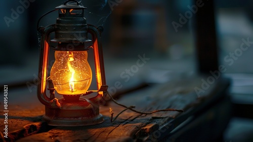 The flame of the lamp, the lamp lights,lighting,flames.generate AI © Muzah