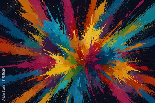 Color Explosion: Abstract Paint Dynamics