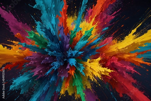 Chromatic Outburst: Vivid Color Explosion