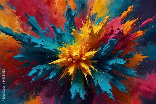 Paint Supernova: Vivid Abstract Art Explosion