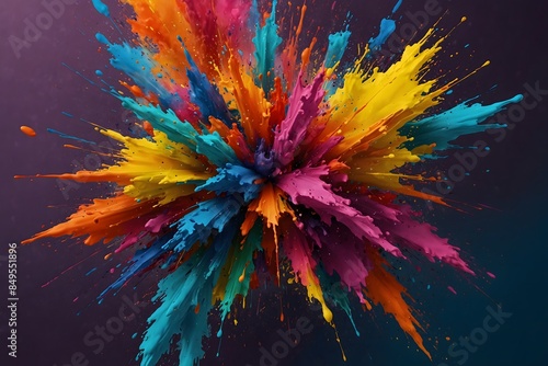Cosmic Color Explosion: Vivid Abstract Art