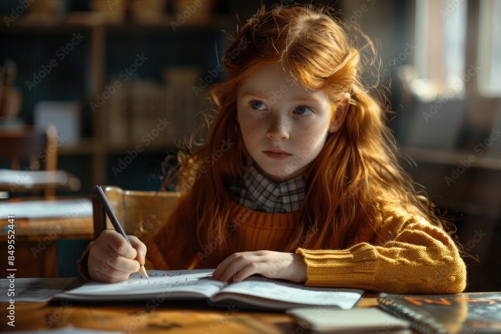 Girl Writing Girl Writing