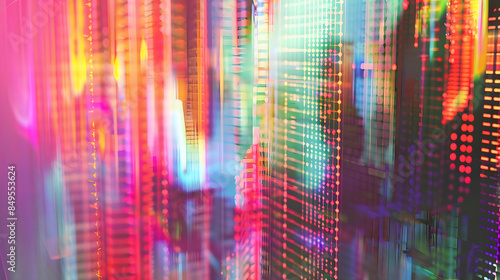 Wallpaper Mural computer screen displaying distorted colorful static Torontodigital.ca