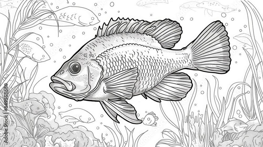 Delve into the captivating world of a fish themed coloring book Delve into the captivating world of a fish themed coloring book