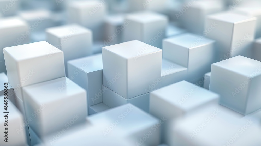 Abstract white shifted cube boxes stacked backdrop banner Abstract white shifted cube boxes stacked backdrop banner