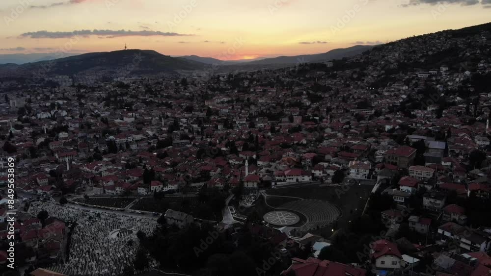 Aerial video over the city of Sarajevo Bosnia Herzegovina Aerial video over the city of Sarajevo Bosnia Herzegovina