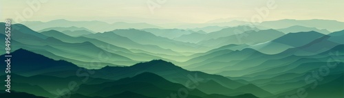 Mountains, green, nature background, abstract, vector