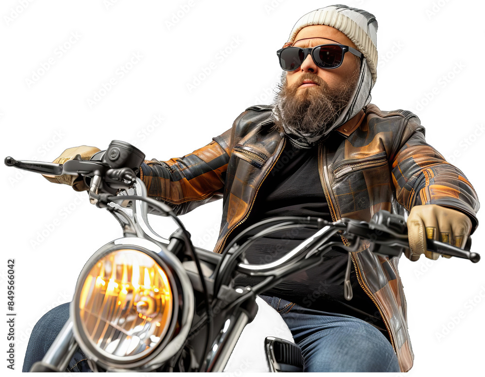 man with a beard and glasses riding a motorcycle man with a beard and glasses riding a motorcycle