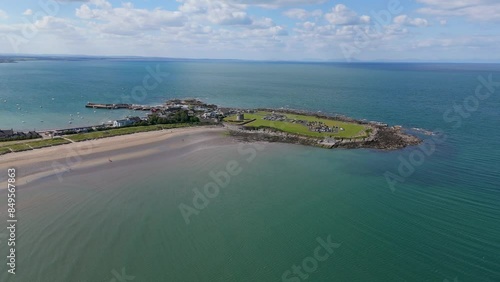 Skerries Seascape: Aerial Beauty of Blue Waters and Coastal Charm