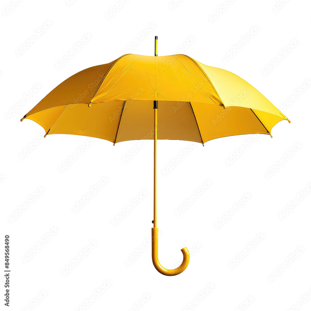 Yellow umbrella on white background Yellow umbrella on white background