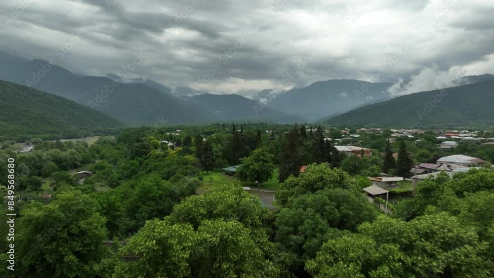 Aerial view of Shilda village in Kakheti region. Georgia 2024 summer Aerial view of Shilda village in Kakheti region. Georgia 2024 summer