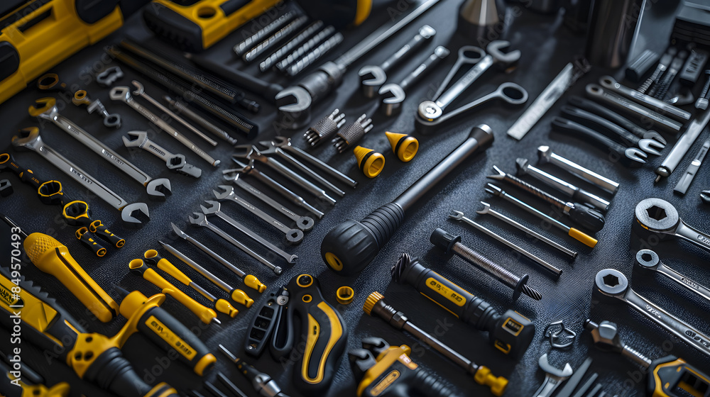 Fototapeta premium A collection of tools, including wrenches, screwdrivers, and pliers