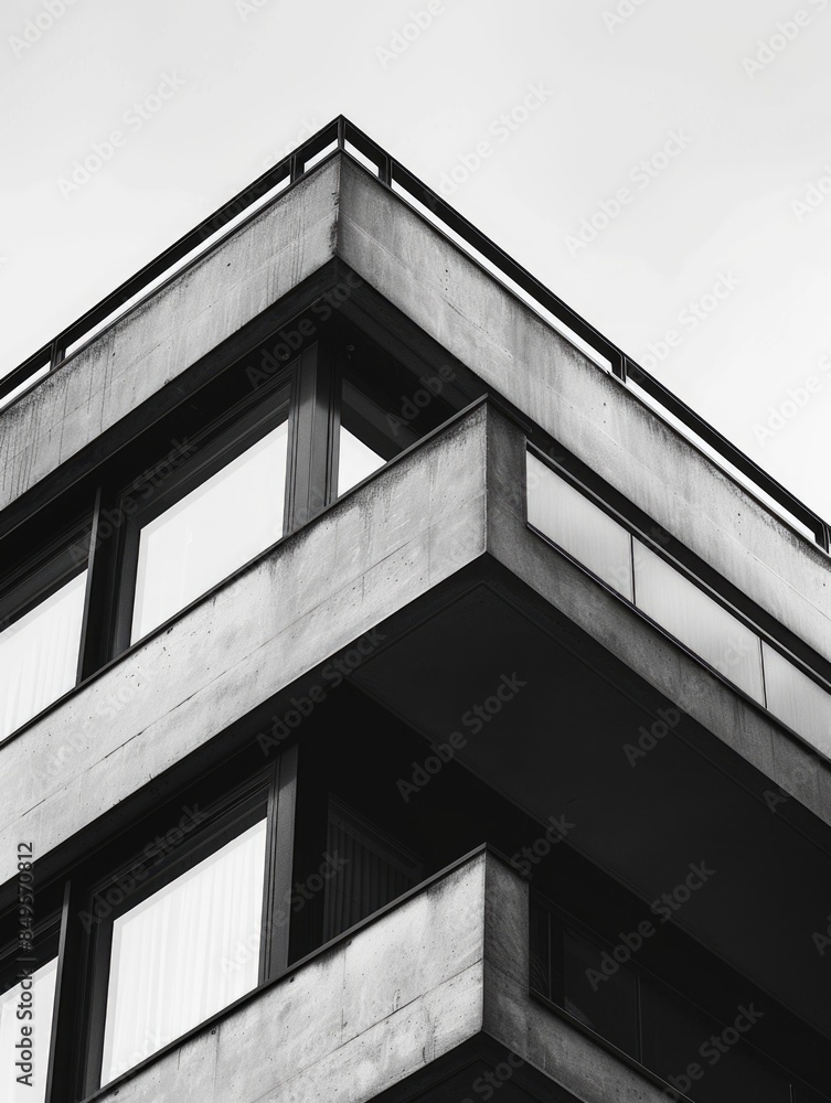 Fototapeta premium Old black and white building