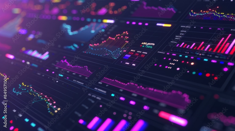 Obraz premium Dynamic Financial Data Visualization with Generative AI