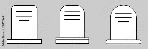 Halloween grave icon. Gravestone vector illustration. Rip tombstone flat icon.  Tombstone Gravestone death rest in peace flat funeral symbol. Vector illustration. Eps file 50.