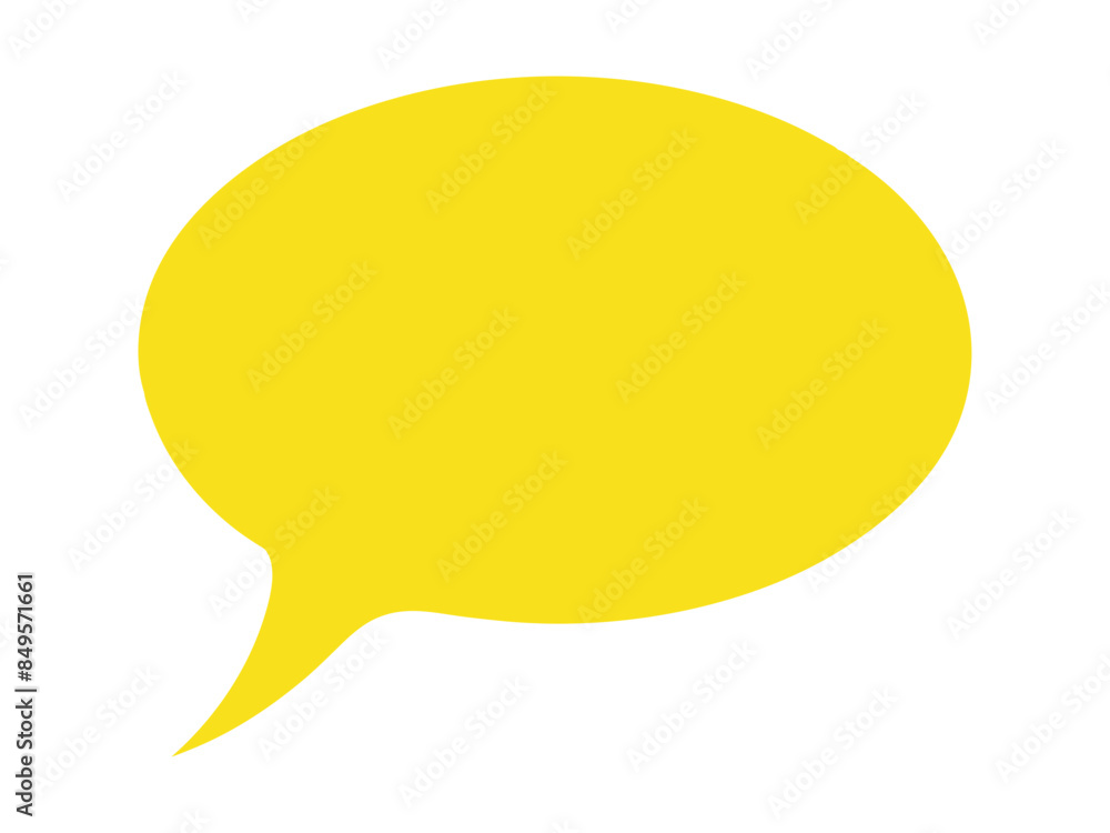 Bright yellow speech bubble vector, communication and dialogue symbol, perfect for web design, advertising, and social media graphics Bright yellow speech bubble vector, communication and dialogue symbol, perfect for web design, advertising, and social media graphics